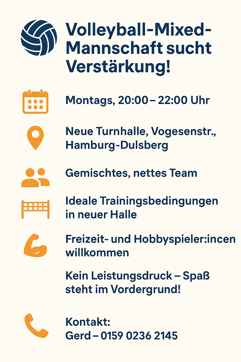 Flyer Volleyball - Wir suchen Dich!